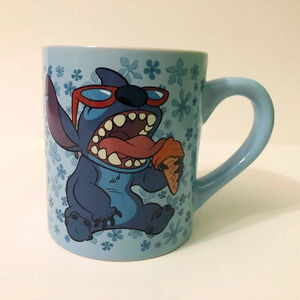 Disney Lilo and Stitch Mug Ice Cream Cone Ceramic 14  oz Coffee Cup Lilo